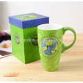 Promotional oem porcelain car mug with lid